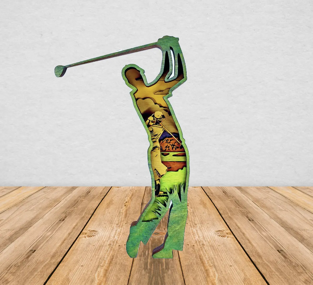 Golf Layered Wood Art