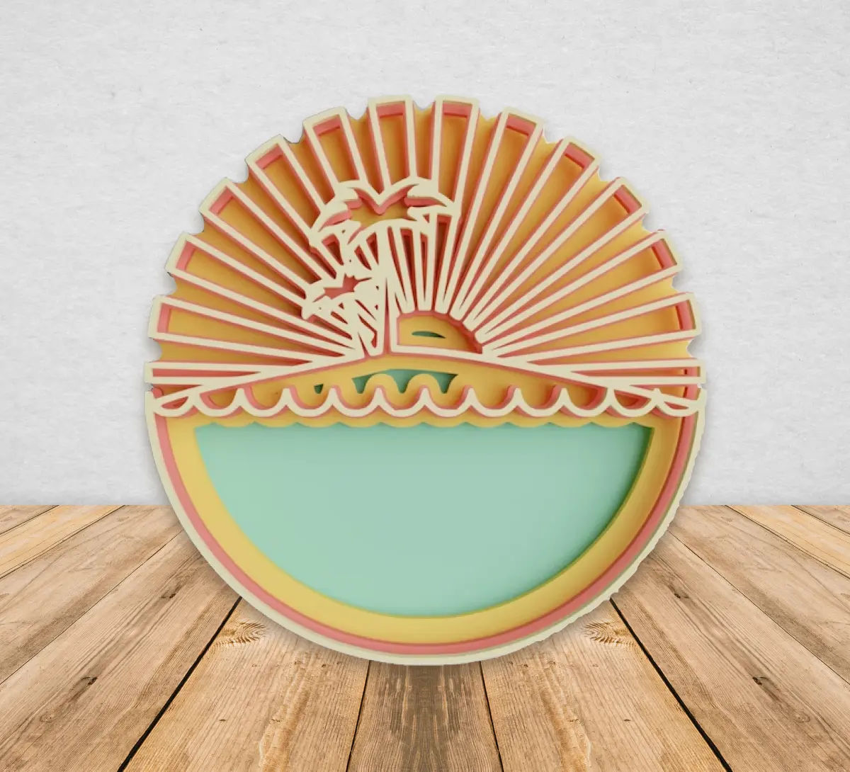 Bahama Sunrise Island Ocean Beach House Wall Hanging Decoration Angel Tree Designs