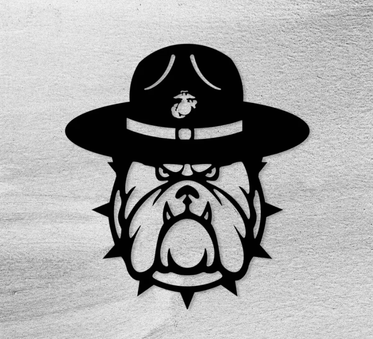 Bulldog Sign Engraved 2-D Home Decoration Gift Angel Tree Designs