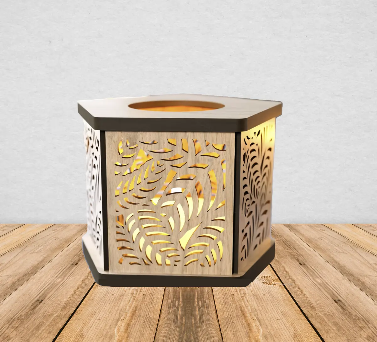 Wooden Carved Accent Lamp Housewarming Gift Personalized Handmade Angel Tree Designs