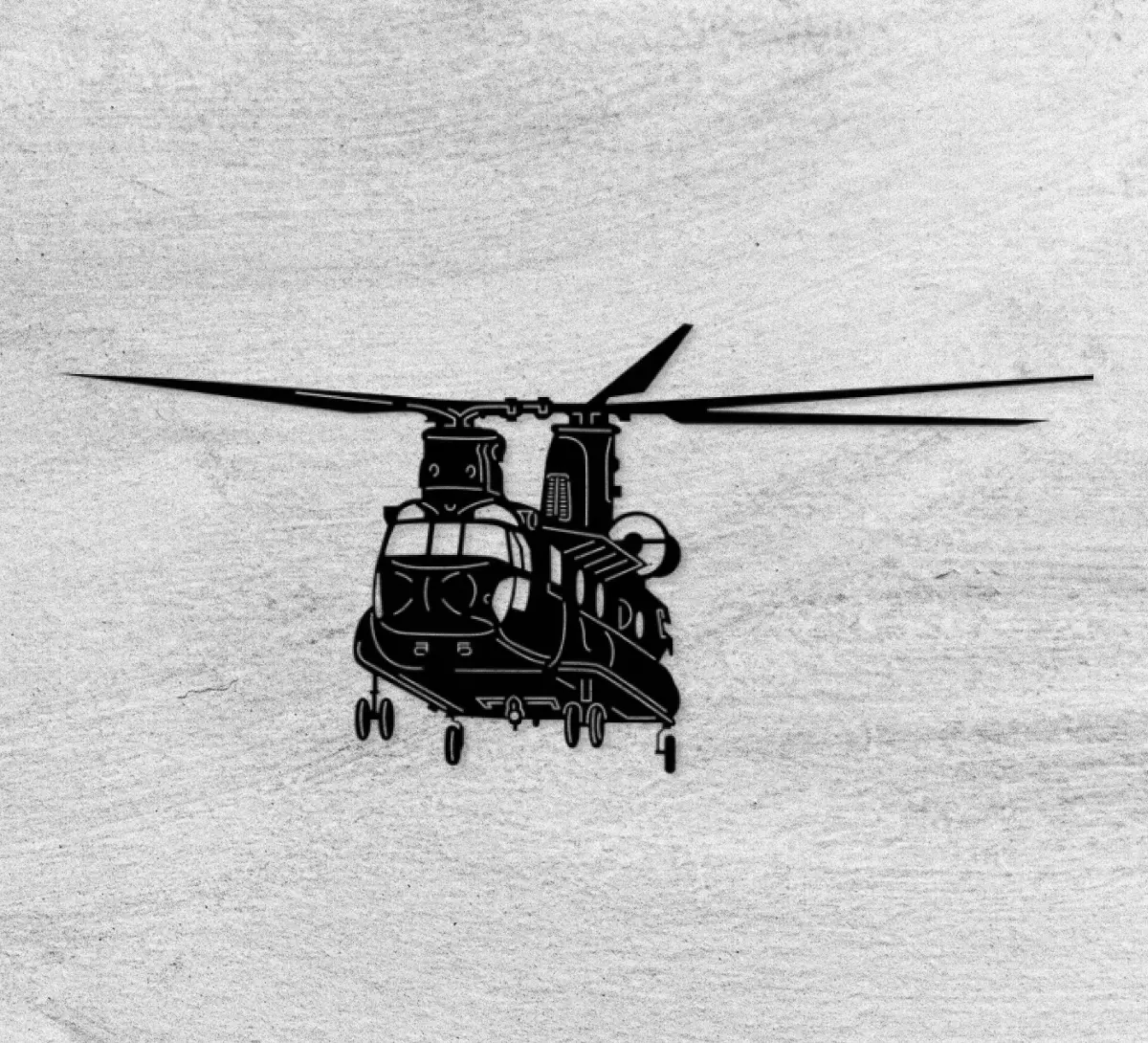Helicopter 2-D Laser Engraved Gift Home Decor Angel Tree Designs