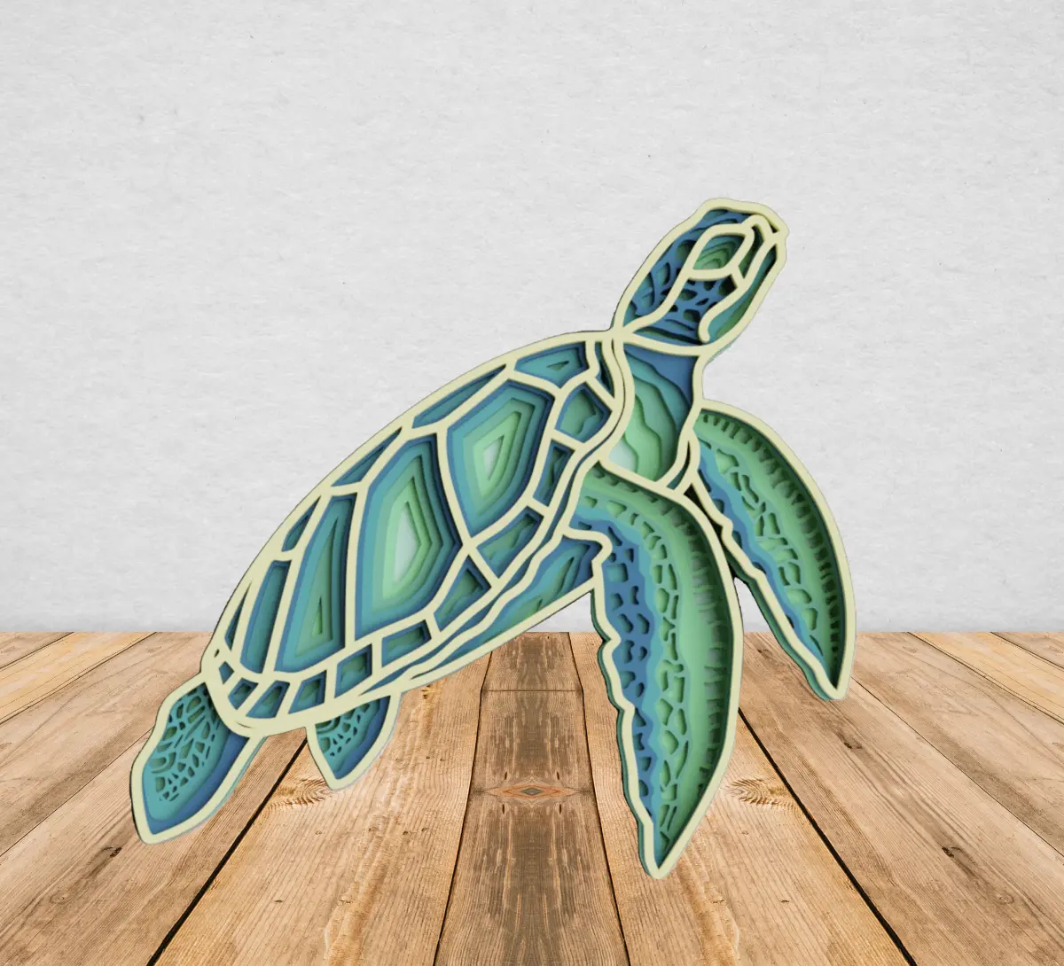 Sea Turtle Ocean 3-D Wood Engraved Piece β Angel Tree Designs