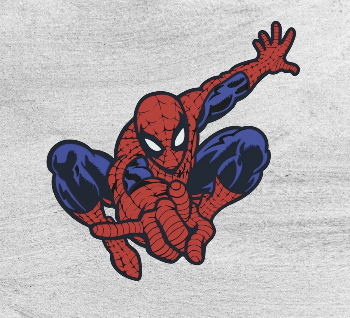 Spider-Man Peter Parker Laser Engraved 2-D Interior Home Decor Office Gift Angel Tree Designs