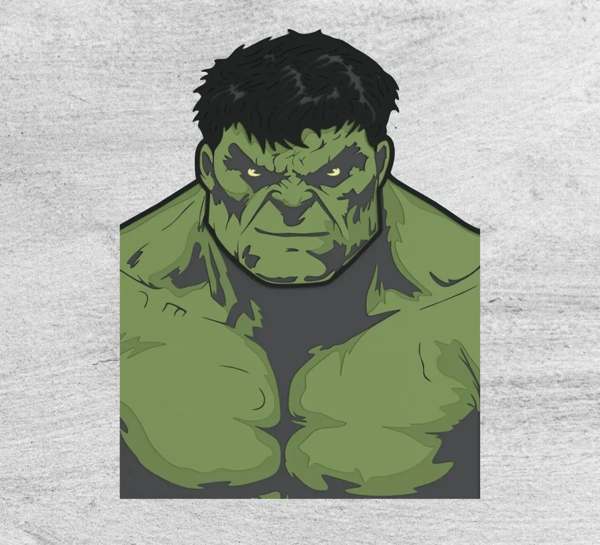 The Incredible Hulk Bruce Banner Laser Engraved 2-D Interior Home Decor Office Gift Angel Tree Designs