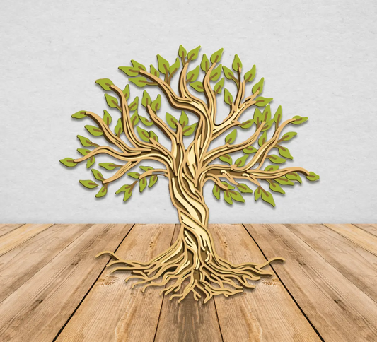 Tree Of Life Engraved 3-D Wood Design Angel Tree Designs