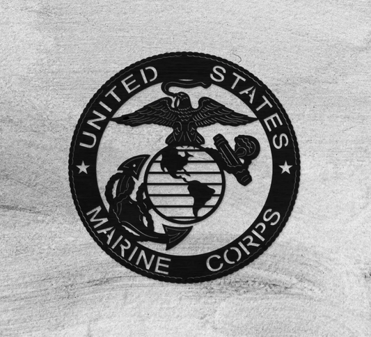 US Marine Corps Logo Wall Sign Emblem Gift Decoration Angel Tree Designs