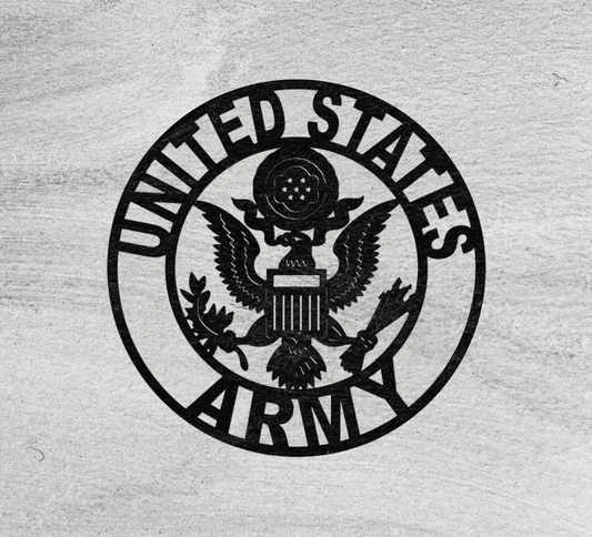 United States Army Laser Cut Wood Sign Gift Home Decor Angel Tree Designs
